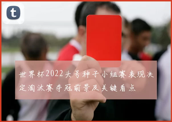 世界杯2022头号种子小组赛表现决定淘汰赛夺冠前景及关键看点